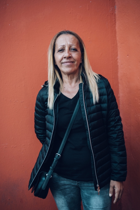  October 24, 2019. Marseille. France. In the city of the Flamants, Saint-Barthelemy district, 14th arrondissement, women unite against social exclusion. Among other things, she advocates for a fair distribution of the money seized by the police. Le Collectif Pas Sans Nous fights for the reintegration and economic development of working class neighbourhoods. Here, Nouara, a mother of an activist family.