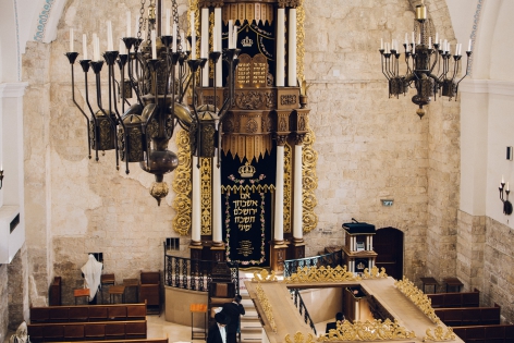  October 21, 2018. Jerusalem. Israel. Inside the Hourva Synagogue.21 octobre 2018. Jerusalem. Israel. ? l'int?rieur de la synagogue Hourva.