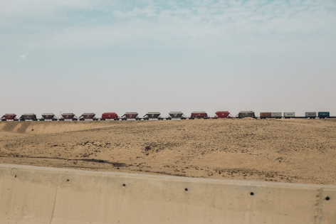  October 25, 2018. Beer Sheva. Israel. In the middle of the Neguev desert in the south of the country, freight trains transport goods and natural resources across the country.
25 octobre 2018. Beer Sheva. Israel. En plein milieu du d?sert du Neguev, au sud du pays, les trains de marchandises transporte les marchandises et les ressources naturelles ? travers le pays.