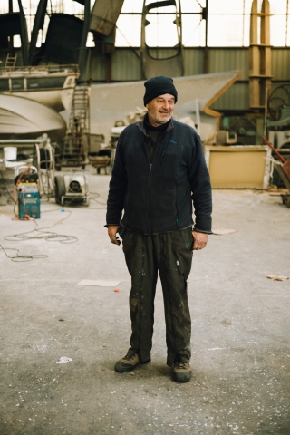  Le Grau d'Agde. 11 decembre 2020. Portrait de Jean Paul Dhenin, pecheur pour MSC